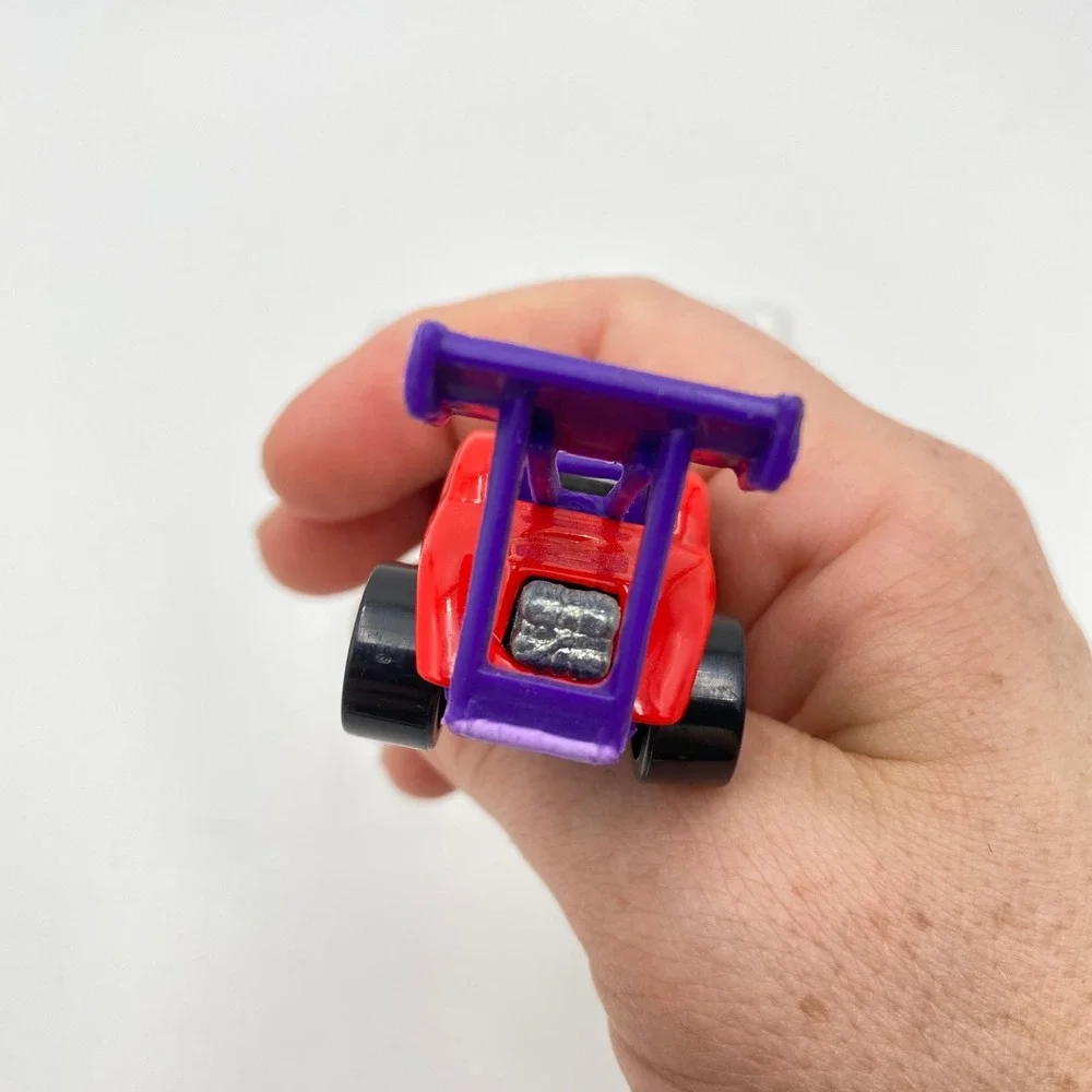 Hot‎ Wheels 1999 Fiat 500 C Red Diecast Toy Car Purple Spoiler Kids